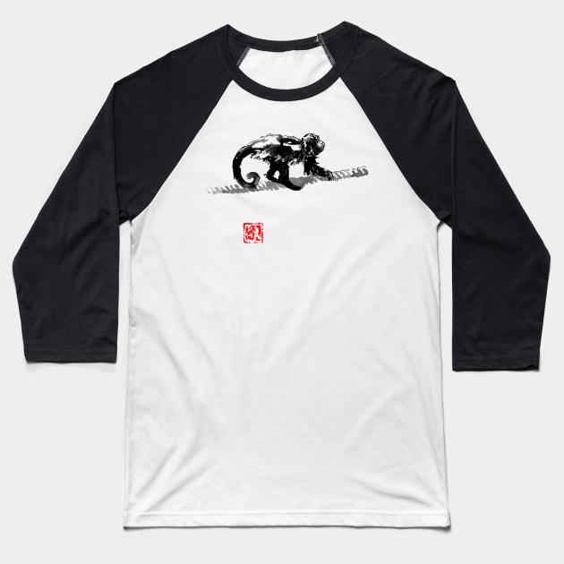 monkey on the rope Baseball T-Shirt by pechane